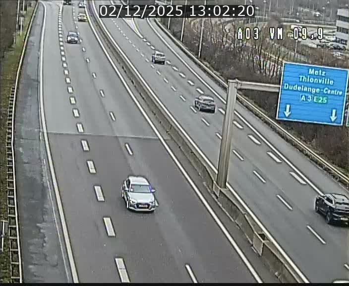 Webcam Autoroute à la Croix de Bettembourg - A3 - BK 9.9 - direction France