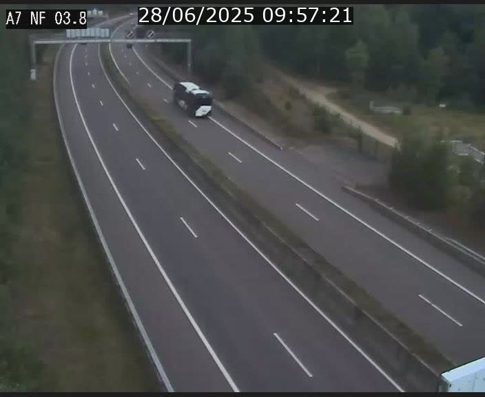 Webcam autoroute A7 au Luxembourg à la sortie du Tunnel Stafelter vers le Nord
