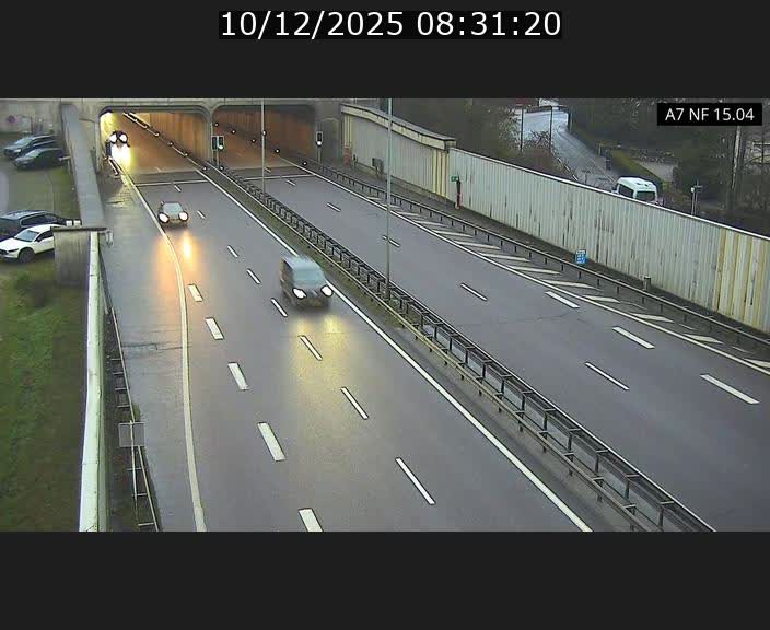 Caméra trafic Luxembourg - A7, Tunnel Mersch, entrée sud, direction Ettelbruck