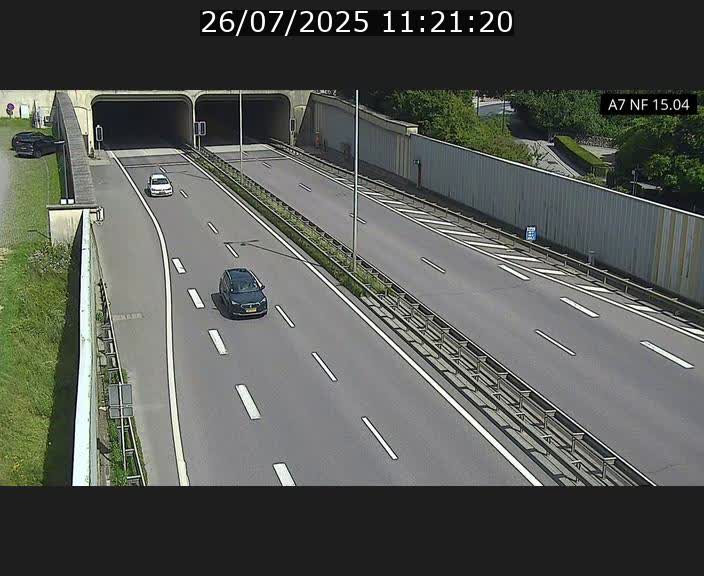 Caméra trafic Luxembourg - A7, Tunnel Mersch, entrée sud, direction Ettelbruck