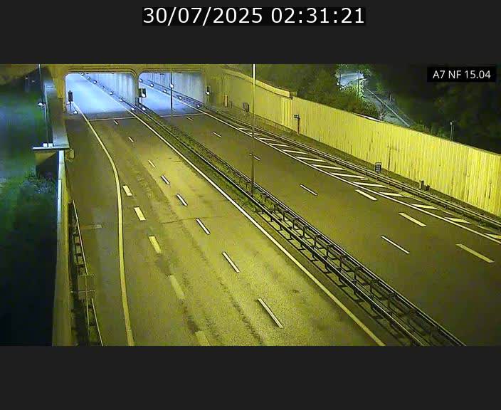 Caméra trafic Luxembourg - A7, Tunnel Mersch, entrée sud, direction Ettelbruck