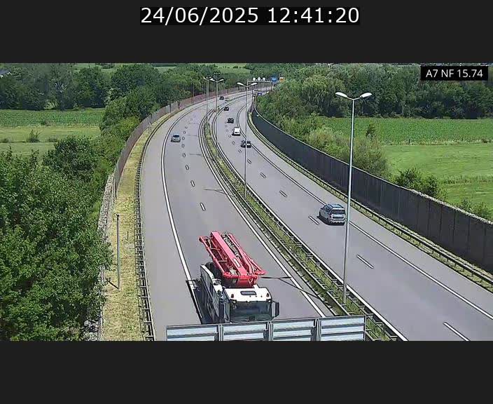 Caméra trafic Luxembourg - A7, Tunnel Mersch, entrée nord, direction Lorentzweiler