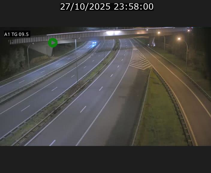 Traffic live webcam Luxembourg Jonction Grünewald - A1 direction Luxembourg-ville - BK 9.5