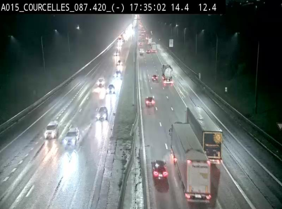 Webcam autoroute Belgique - Viesville - E42 direction Mons - BK 84.35