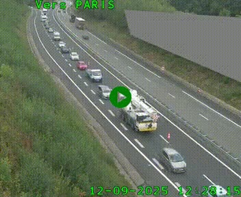 Caméra routière sur l'autoroute A20 à Saint-Pardoux-l'Ortigier, à la jonction avec l'A89. Vue orientée vers Paris