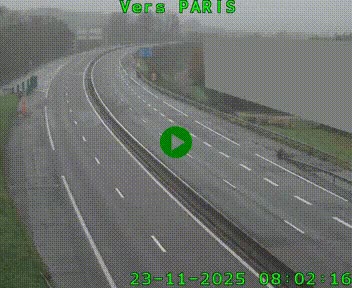 Caméra routière sur l'autoroute A20 à Brive-la-Gaillarde, à la jonction avec l'A89. Vue orientée vers Paris