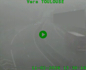 Caméra routière sur l'autoroute A20 à Noailles, en périphérie de Brive-la-Gaillarde. Vue orientée vers Toulouse