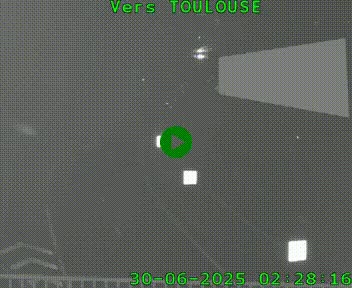 Caméra routière sur l'autoroute A20 à Noailles, en périphérie de Brive-la-Gaillarde. Vue orientée vers Toulouse