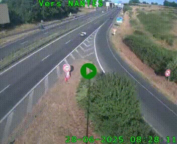 Webcam N147 au nord de Poitiers et à la jonction avec la A10