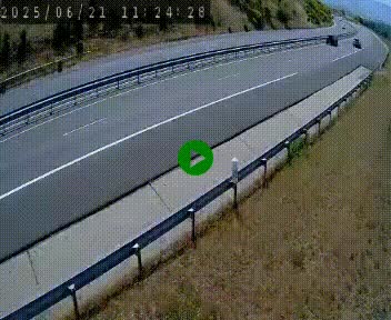 Caméra autoroute A75 à hauteur de la sortie 42 (Rodez, Laissac, Aire de l'Auvergne) située sur la commune d'Auberoques, près de Sévérac-le-Château