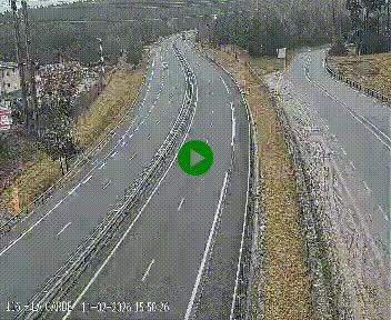 Caméra autoroute A75 à hauteur du col du rocher blanc en direction de Montpellier