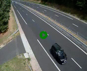 Caméra autoroute A75 à hauteur du col des Issartets en direction de Montpellier