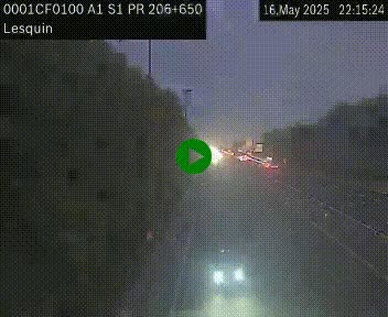 Webcam autoroute A1 à hauteur de Lesquin. Vue orientée vers Lille