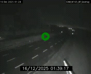 Webcam sur la N165 à hauteur de Savenay, au nord-ouest de Nantes en direction de la Bretagne