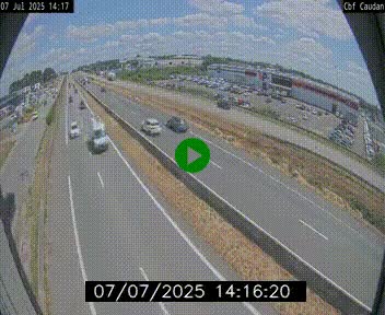 Webcam sur la N165 à hauteur de Caudan, dans le Morbihan.