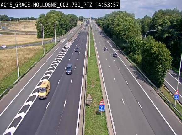 Caméra trafic Belgique - Grâce-Hollogne - E42, jonction avec A604, direction Loncin/Aéroport de Liège -  BK 3.2