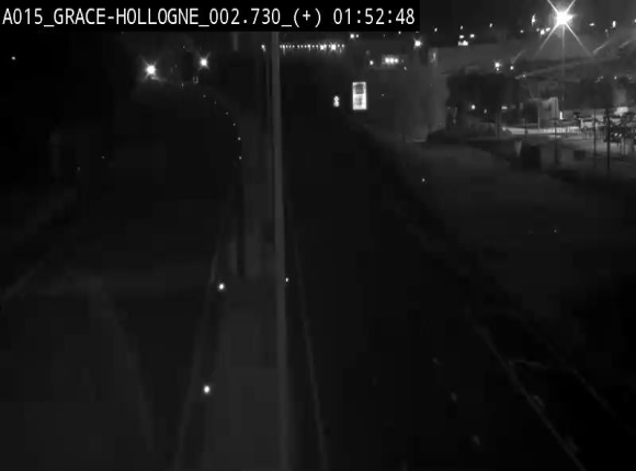 Webcam E42/A15 à Grâce-Hollogne, à proximité de la jonction avec l'A604. Vue orientée vers Namur