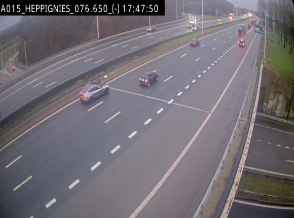 Webcam autoroute Belgique - Heppignies - E42 direction Namur - BK 76.4