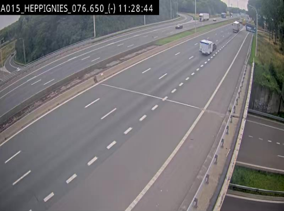 Webcam autoroute Belgique - Heppignies - E42 direction Namur - BK 76.4