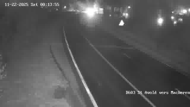 Webcam sur la D603 située à proximité de Saint-Avold. Vue orientée vers Macheren.