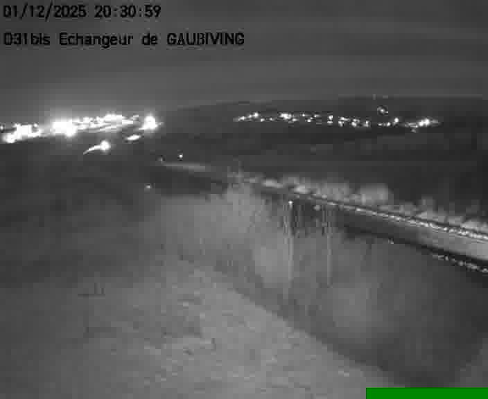 Dispositif d’observation sur D31bis (France) à Gaubiving, en direction de Sarreguemines, offrant une visualisation fiable des conditions de circulation.