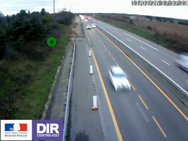 Webcam sur le contournement de Valence, sur la Nationale 7, à la jonction avec la N532, caméra orientée vers Grenoble