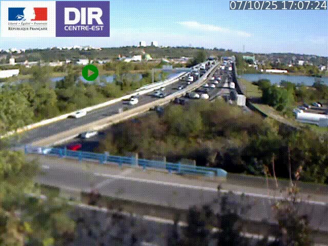 Webcam autoroute sur A450 à Pierre-Bénite en direction de Lyon et de l'autoroute A7