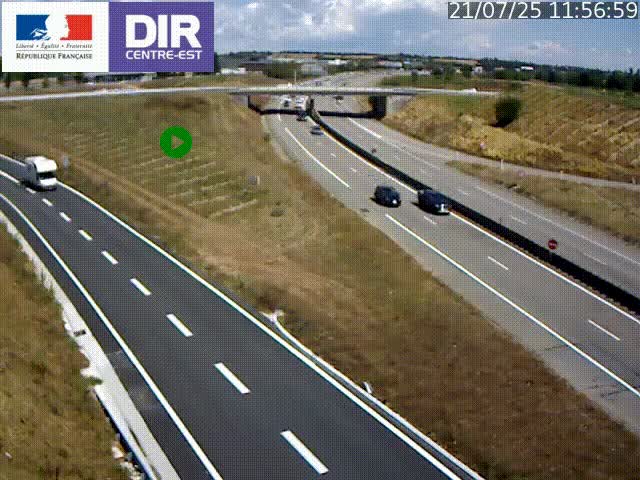 Webcam sur le contournement de Valence, sur la Nationale 7, caméra orientée vers Lyon