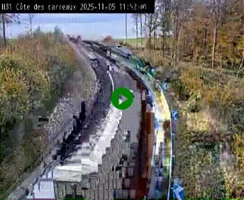 Webcam en haut de la Côte des Carreaux sur la N31 à Avesnes-en-Bray. Vue orientée vers Rouen