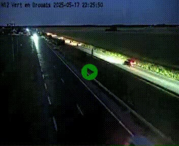 Webcam à hauteur de Vert-en-Drouais sur la N12, en périphérie de Dreux. Vue orientée vers Alençon