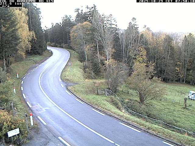 Caméra à proximité du col du Bonhomme sur la D415 à Plainfaing vers l'Alsace