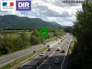 Caméra trafic à Meylan sur la Rocade-Sud de Grenoble en direction d'Aix-en-Provence