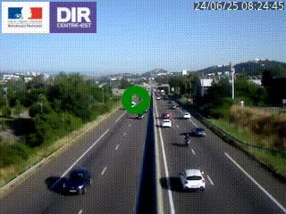 Caméra autoroute à Saint-Etienne (Les Littes) à hauteur du Ikea Saint-Etienne sur l'A72 en direction de Roanne