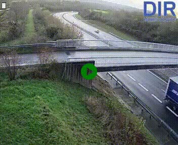 Webcam sur A84 à hauteur de Pont-Farcy, au niveau du pont autoroutier sur la Vire, au sud de Saint-Lô