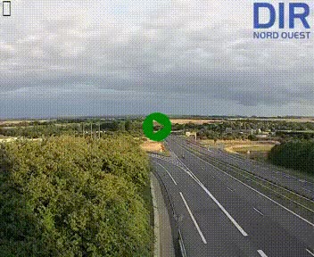 Webcam au début de l'A84 sur le périphérique Ouest de Caen (N814) à hauteur de la sortie 9, Porte de Bretagne