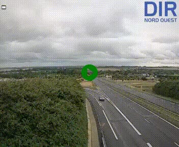 Webcam au début de l'A84 sur le périphérique Ouest de Caen (N814) à hauteur de la sortie 9, Porte de Bretagne