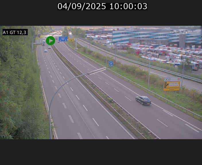 Traffic live webcam Luxembourg Senningerberg - A1 direction Allemagne - BK 12.3