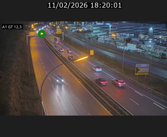 Traffic live webcam Luxembourg Senningerberg - A1 direction Allemagne - BK 12.3