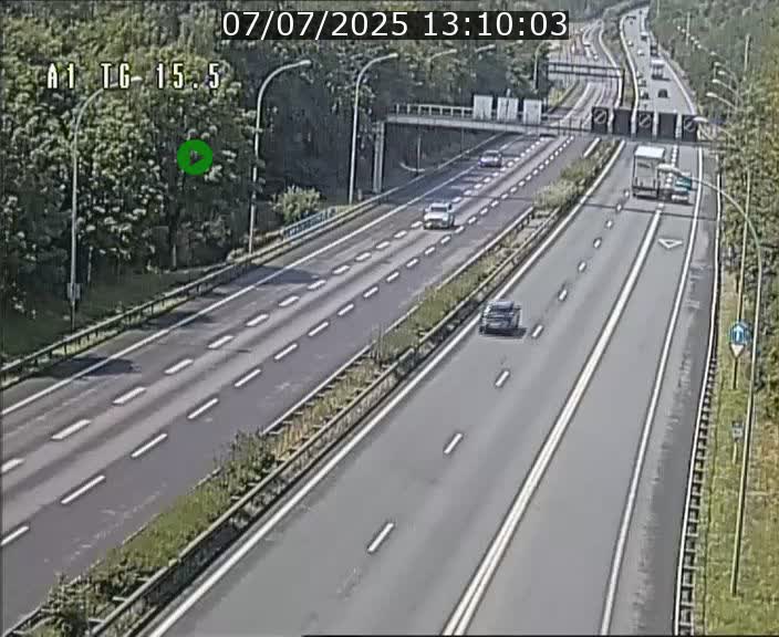 Traffic live webcam Luxembourg Munsbach - A1 direction Luxembourg - BK 15.5