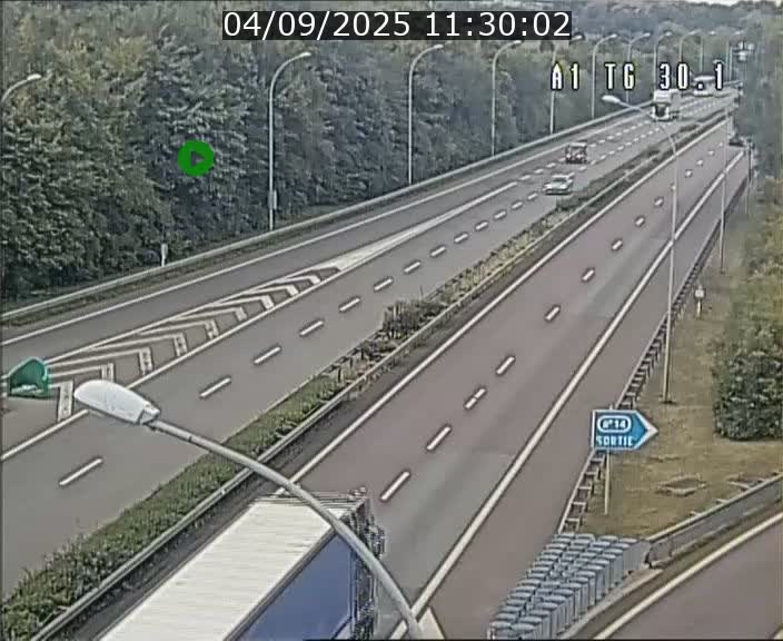 Traffic live webcam Luxembourg Grevenmacher - A1 direction Luxembourg - BK 30.1
