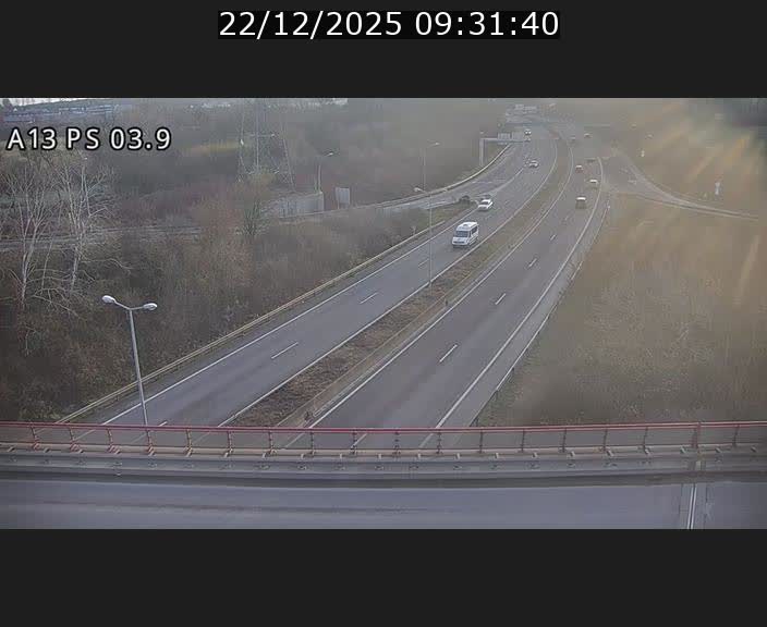 Traffic live webcam Luxembourg Differdange - A13 direction Esch-sur-Alzette - BK 3.9