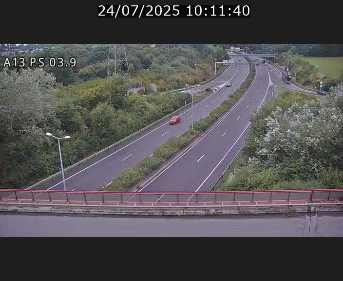 Traffic live webcam Luxembourg Differdange - A13 direction Esch-sur-Alzette - BK 3.9