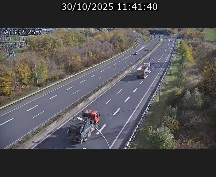 Traffic live webcam Luxembourg Frisange - A13 direction Allemagne - BK 26