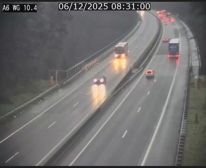 Traffic live webcam Luxembourg Mamer - A6 - BK 10.4 - direction Luxembourg/France/Allemagne