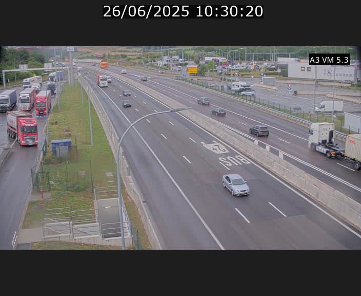 Traffic live webcam Luxembourg Aire de Berchem - A3 - BK 5 - direction France