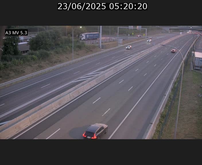 Webcam à l'Aire de Berchem au Luxembourg sur l'A3. Vue orientée vers la France