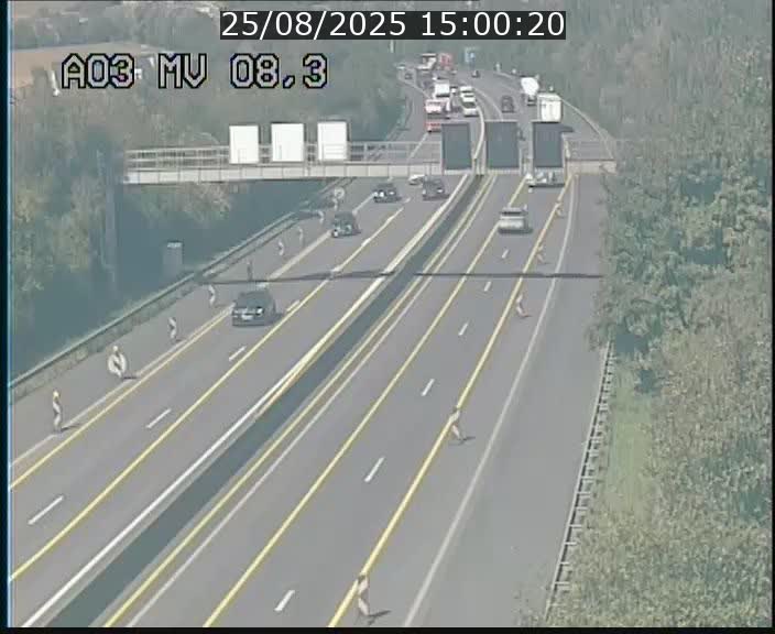 Webcam Autoroute après la Croix de Bettembourg en direction de Luxembourg sur l'A3