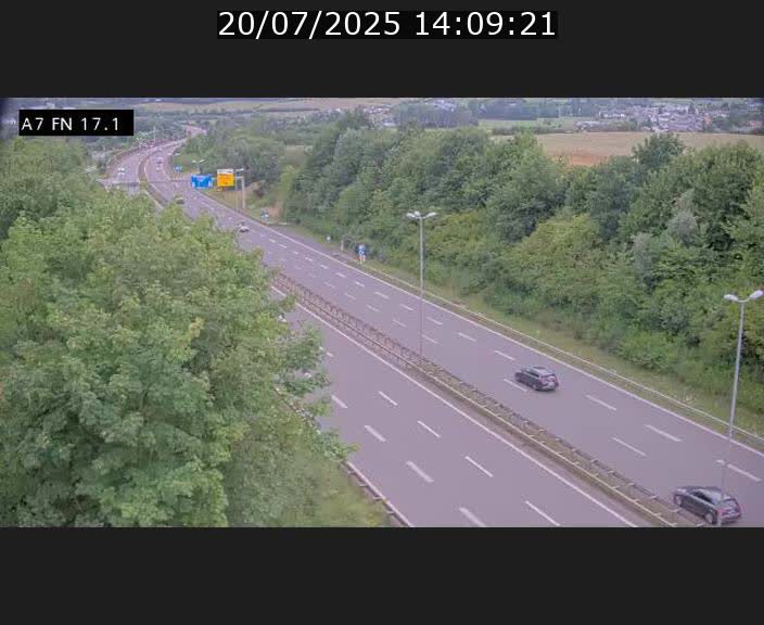 Caméra trafic Luxembourg - A7, Merscherbierg direction Mersch