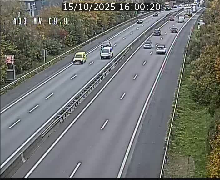 Webcam Autoroute à la Croix de Bettembourg - A3 - BK 9.9 - direction Luxembourg-Ville