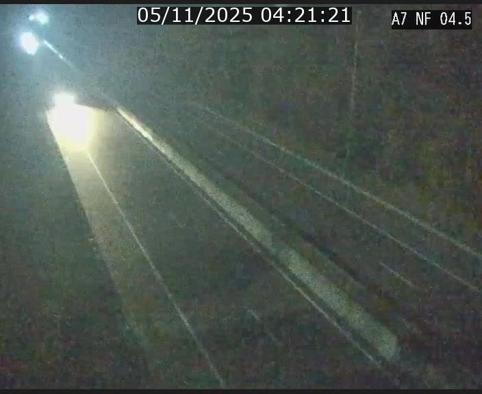 Caméra autoroute Luxembourg A7 - Passage à gibier Rëngelbour - direction Tunnel Grouft